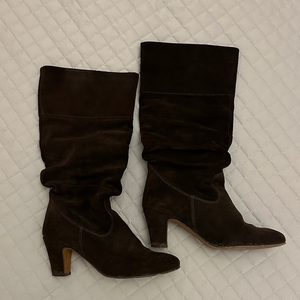 Elegant Brown Suede Women's Boots